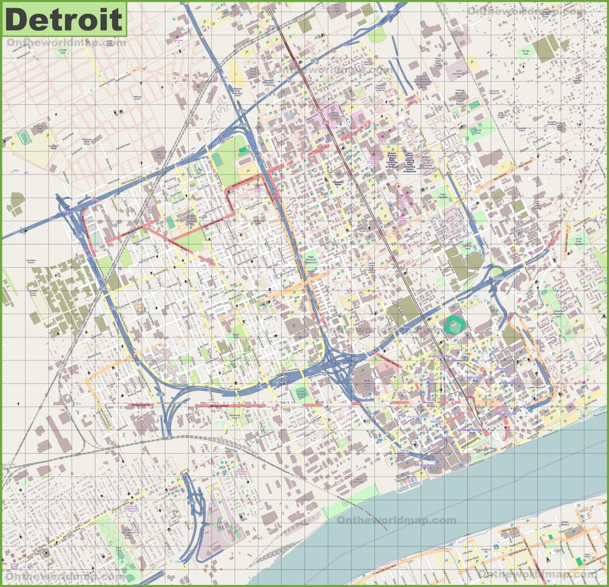 Mapa ulic Detroit